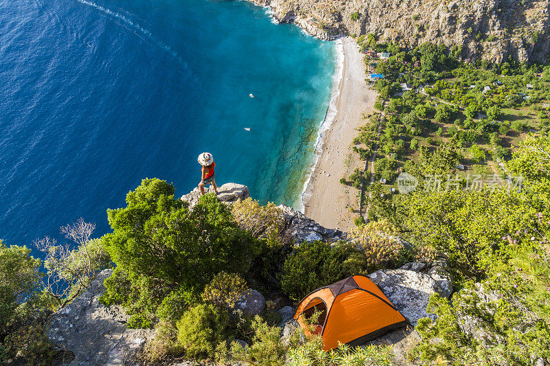 来自Oludeniz的蝴蝶谷。Fethiye /土耳其。